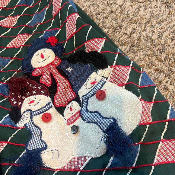 Paul Harris Vintage womens Christmas Holiday snowman graphic embriordered vest L - Picture 3 of 8